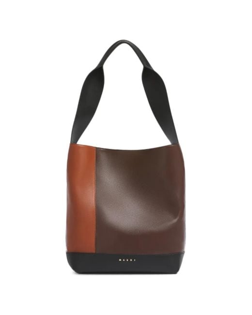 Marni Brown Light, Dark And Leather Pod 2.0 Bag