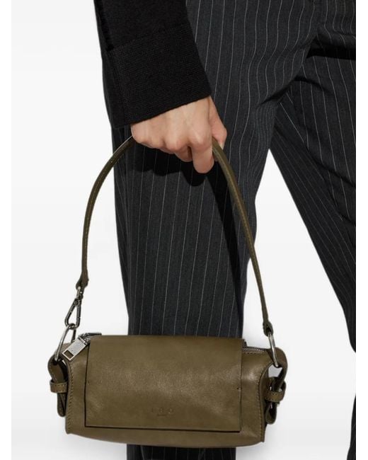 IRO Gray Loop Calf Leather Shoulder Bag