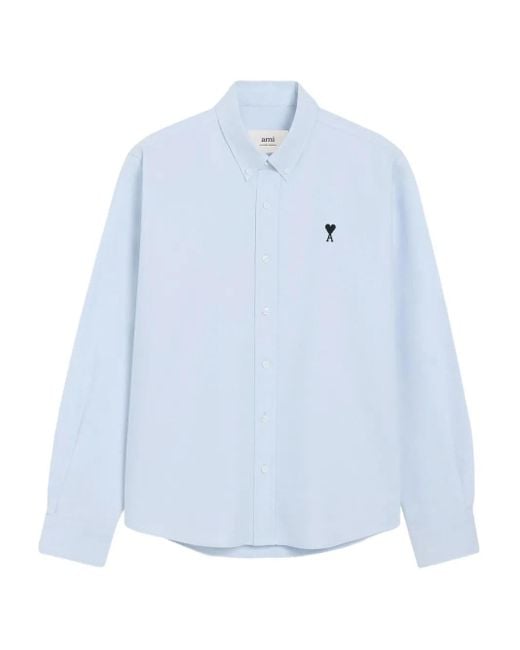 AMI Blue Ami De Coeur Shirt for men