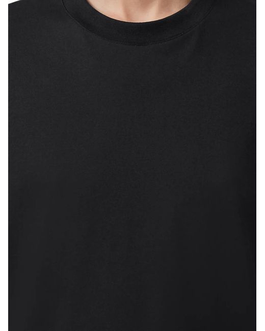 Burberry Black Net Sustain T-Shirt Aus Baumwoll-Jersey Und Karierter Popeline