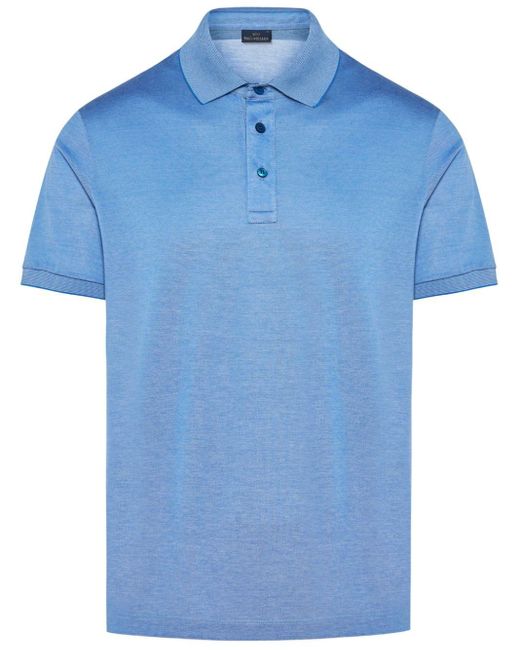 Paul & Shark Blue Short-sleeves Cotton Polo Shirt for men