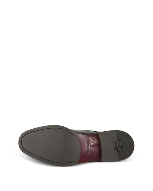 Baldinini Black Leather Derby Shoes for men