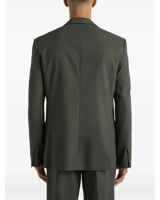 Balmain Black Cotton Twill 1-Button Jacket for men