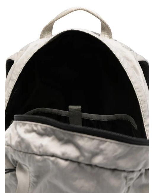 C P Company Gray Backpack With Lens Detail for men