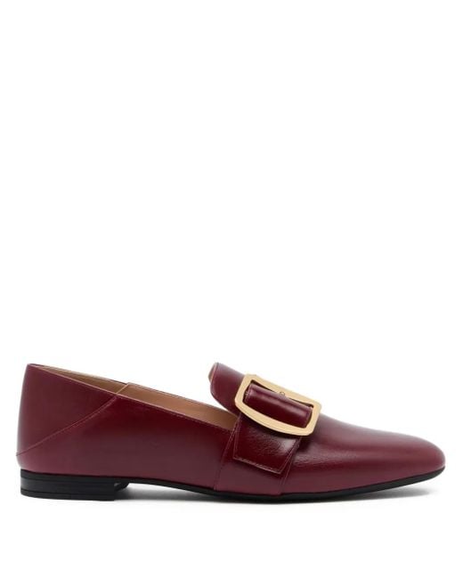 Bally Purple Leather Loafers