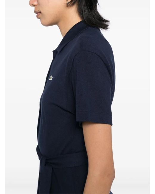 Lacoste Blue Mini-Piqué Polo Dress