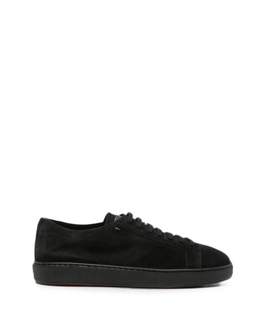 Santoni Black Trainers for men