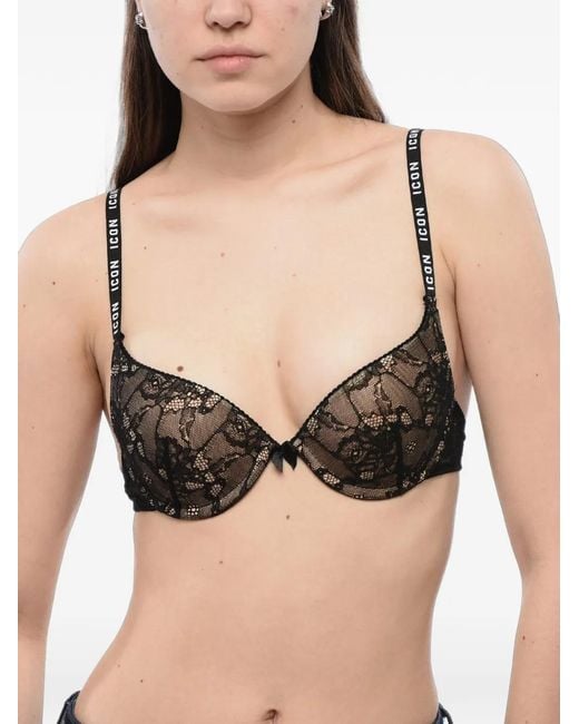 DSquared² Black Lace Bra