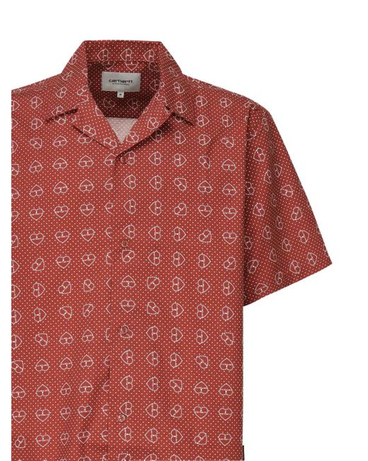 Carhartt Red Heart-Print Short-Sleeve Shirt for men