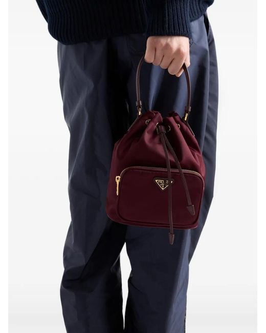Prada Red Duet Bucket Bag