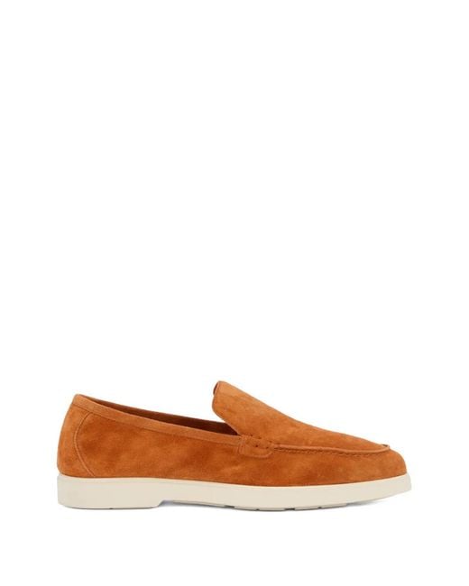 Moorer Brown Cezanne Suede Slip-On Loafers for men