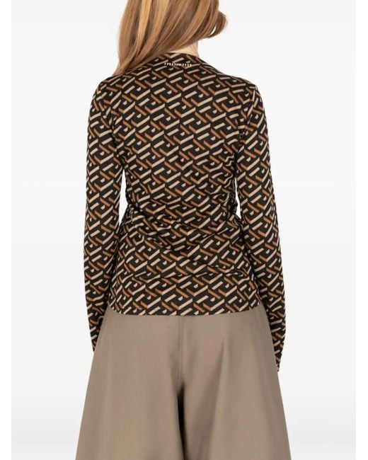 T-Shirt À Motif Géométrique D-Skin Societe Anonyme en coloris Brown