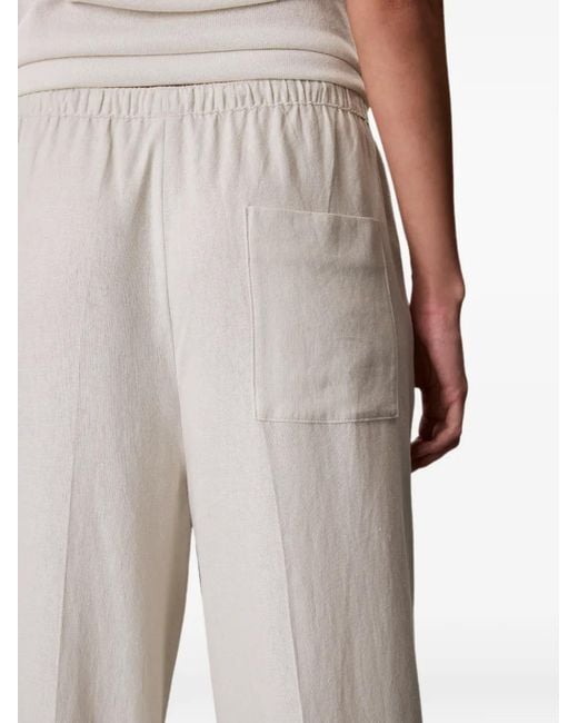 Calvin Klein White Linen Weekend Casual Trousers