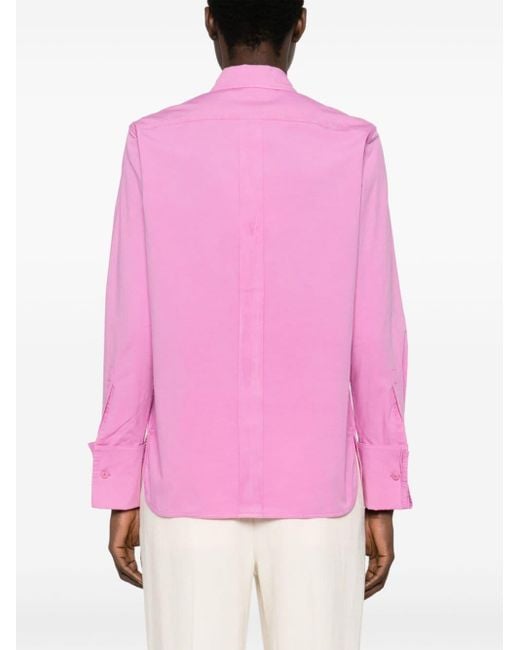 Camisa con logo bordado Max Mara de color Pink