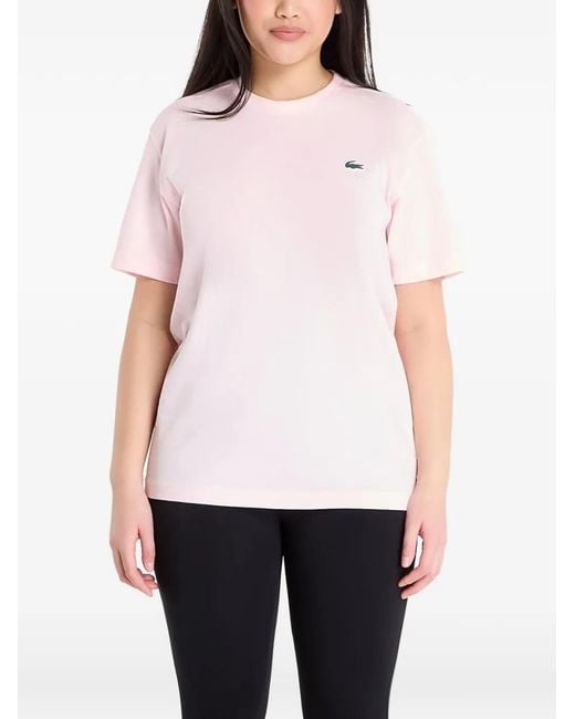 Lacoste White Logo-Patch T-Shirt for men