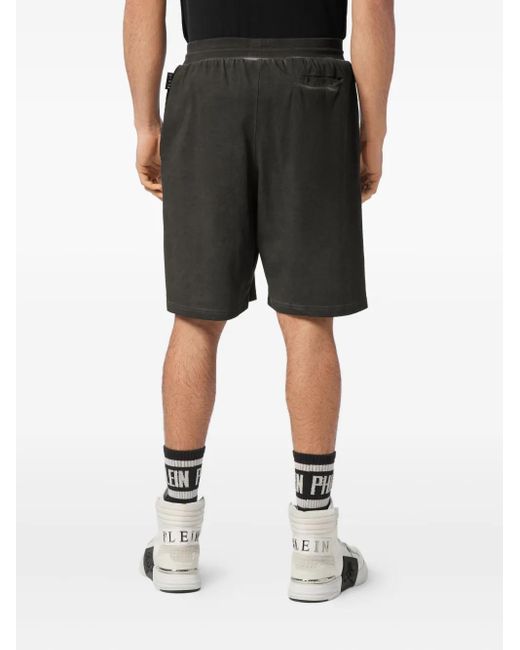 Philipp Plein Basic Plein Old Dye Shorts in het Gray voor heren