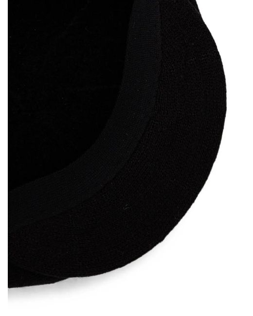Kangol Black Baskenmütze Mit Pompon
