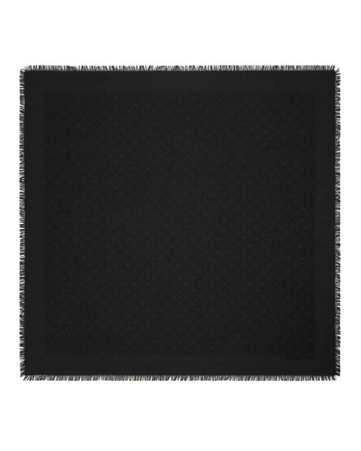 Tory Burch Black T Monogram Jacquard Traveler Scarf