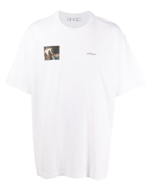 off white caravaggio tee white
