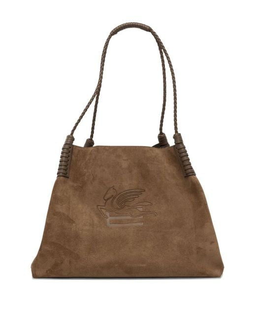 Etro Libra スエード ハンドバッグ M Brown