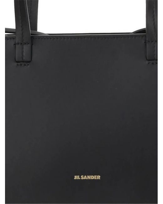 Jil Sander Black Calf Leather Tote Bag