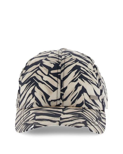 Herno Gray Zebra-Print Baseball Cap for men