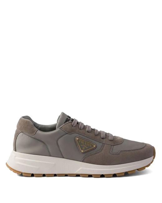 Prada Gray Re-Nylon Prax 1 Sneakers for men
