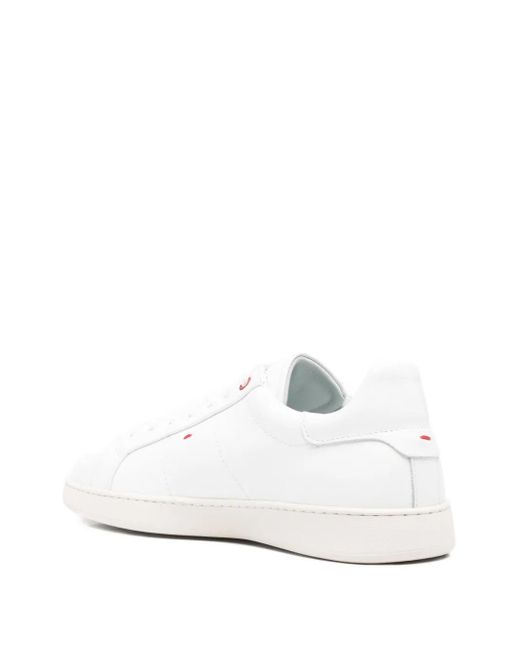 Kiton White Leather Sneakers for men