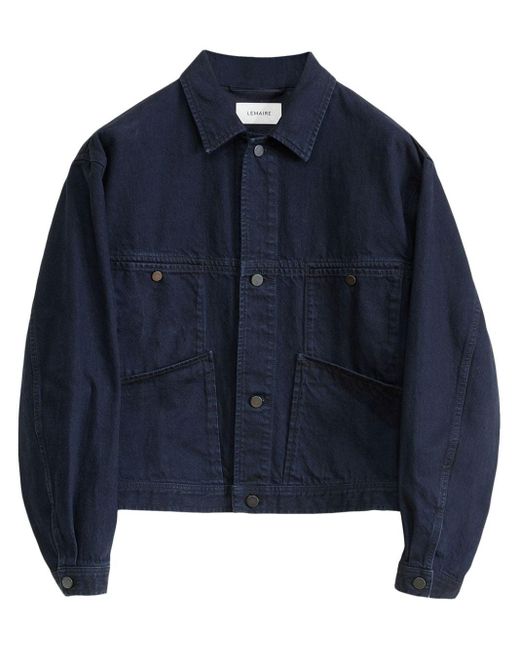 Lemaire Blue Cotton Shirt Jacket