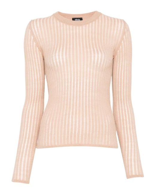 Pull En Maille Ajourée Dixie en coloris Natural
