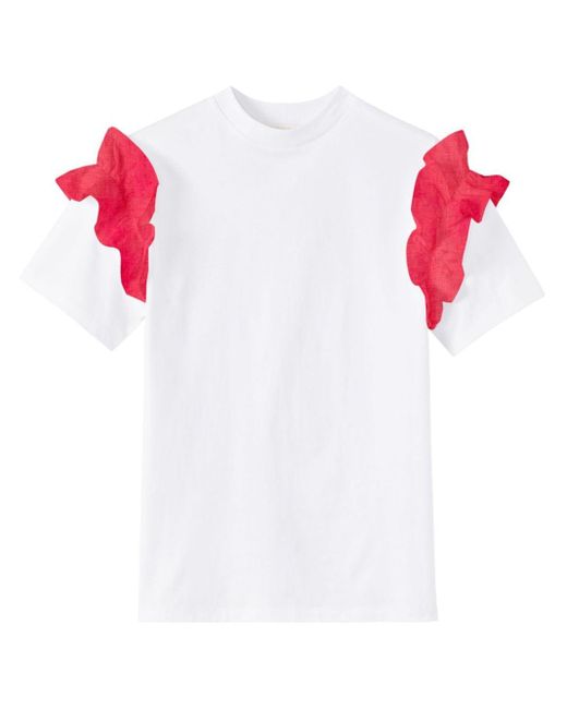 T-shirt Sophie à fronces D'Estree en coloris White