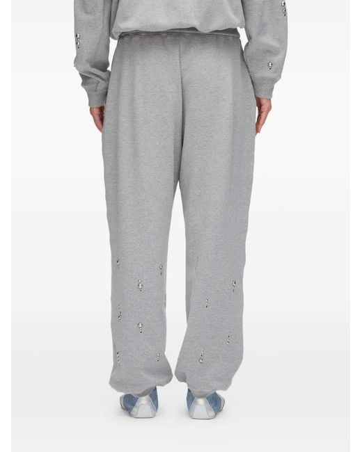 3.1 Phillip Lim Gray Dome Embellishment Track Pants