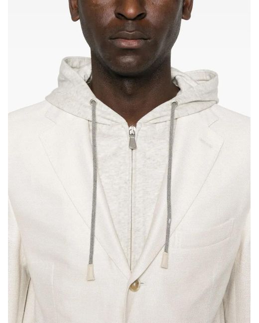 Eleventy White Layered Blazer for men