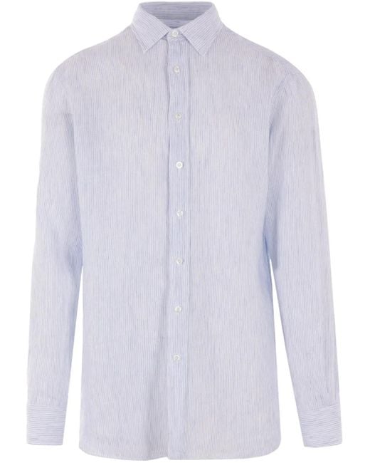 メンズ Lardini ストライプ シャツ White