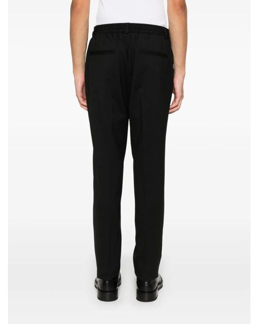 Peserico Black Drawstring-Waist Trousers for men