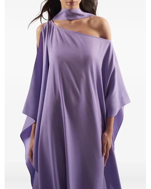 Taller Marmo Purple Barths One-Shoulder Maxi Dress
