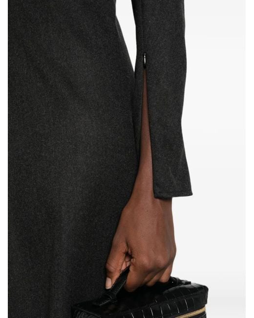 Victoria Beckham Black Long-Sleeve Midi Dress