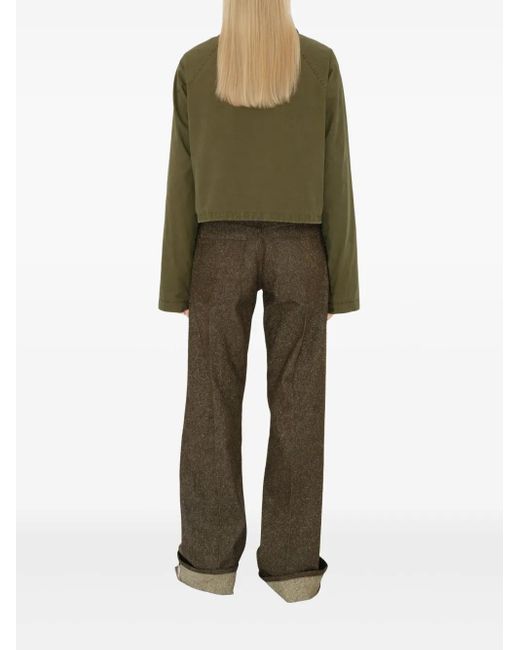 Chaqueta estilo militar de algodón Burberry de color Green