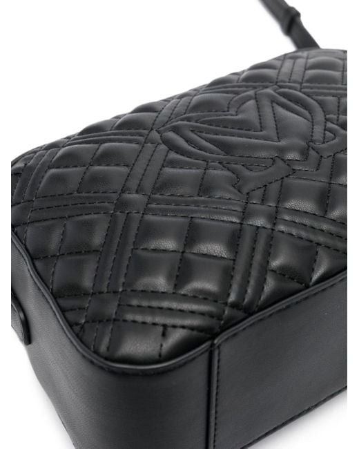 Love Moschino Black Quilted Crossbody Bag