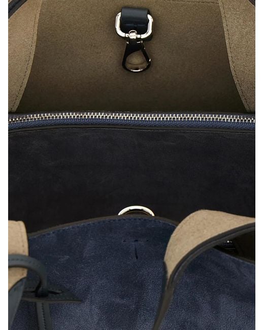 Tod's Blue Mini Leather Tote Bag