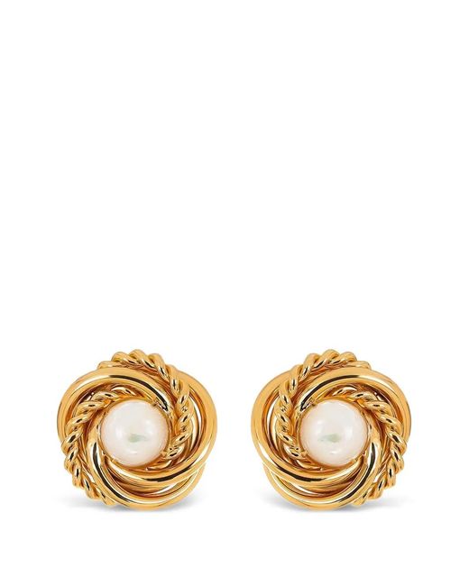 Gas Bijoux Metallic Atika Pearl-Embellished Earrings