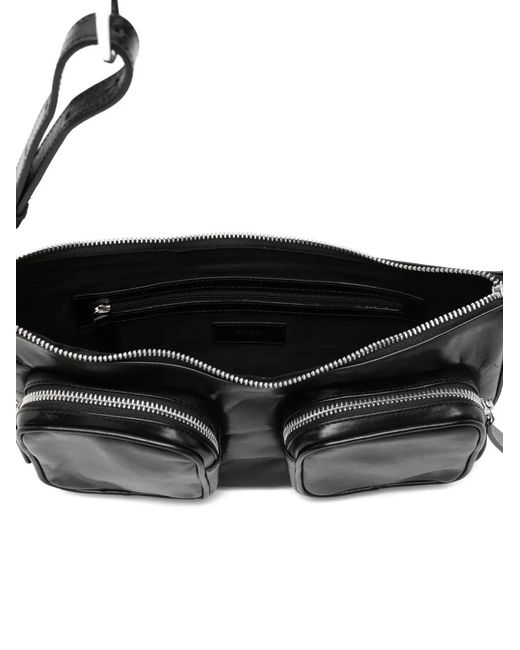 Vagabond Black Valence Pocket-Detail Shoulder Bag