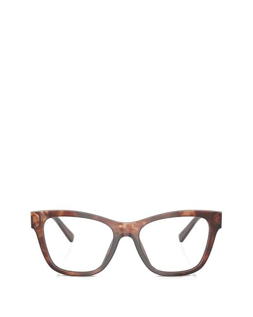 Dolce & Gabbana Brown Logo Rectangle Glasses