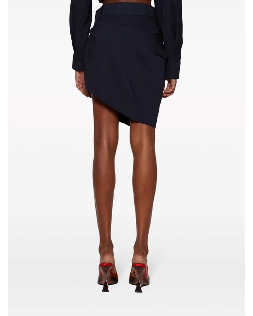 Jacquemus Blue La Mini Jupe Saudade Draped Skirt