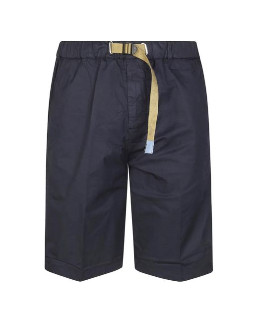 White Sand Blue Parachute Bermuda Shorts for men