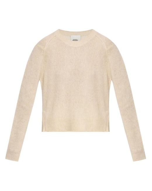 Isabel Marant White Silk-Alpaca-Cashmere Mini Sweater
