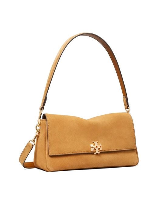 Tory Burch Metallic Small Charlie Suede Shoulder Bag