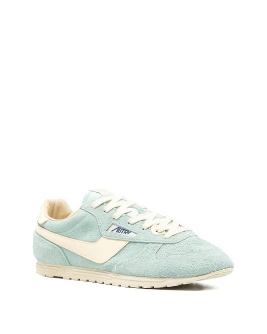 Autry Blue Logo Patch Sneakers for men