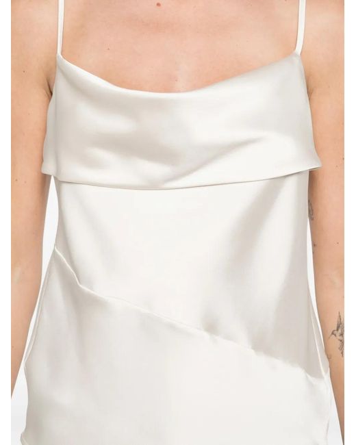 Imperial White Cowl-Neck Top