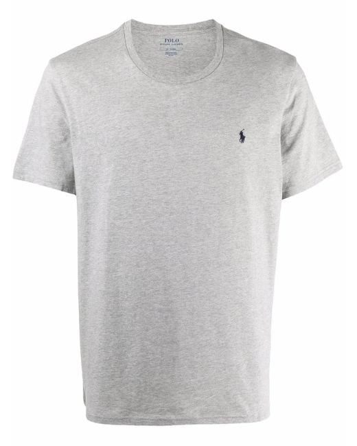 Polo Ralph Lauren Gray Polo Pony-Embroidered Cotton T-Shirt for men